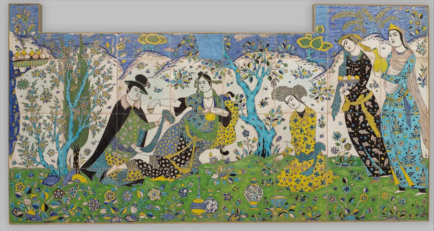 Garden Scene with Figures